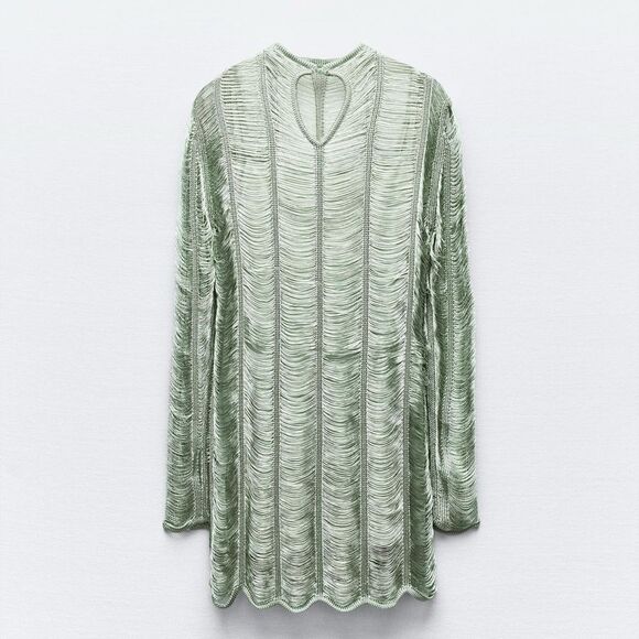 Zara openwork knit mini dress - Picture 11 of 12